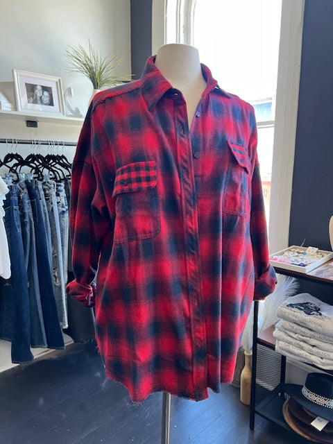 Red and Navy Flannel