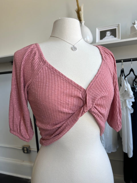 Poof New York Pink Crop Top