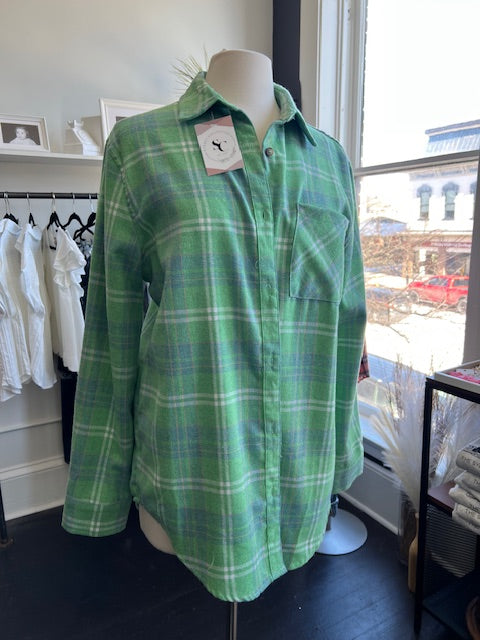 Lime Green Flannel