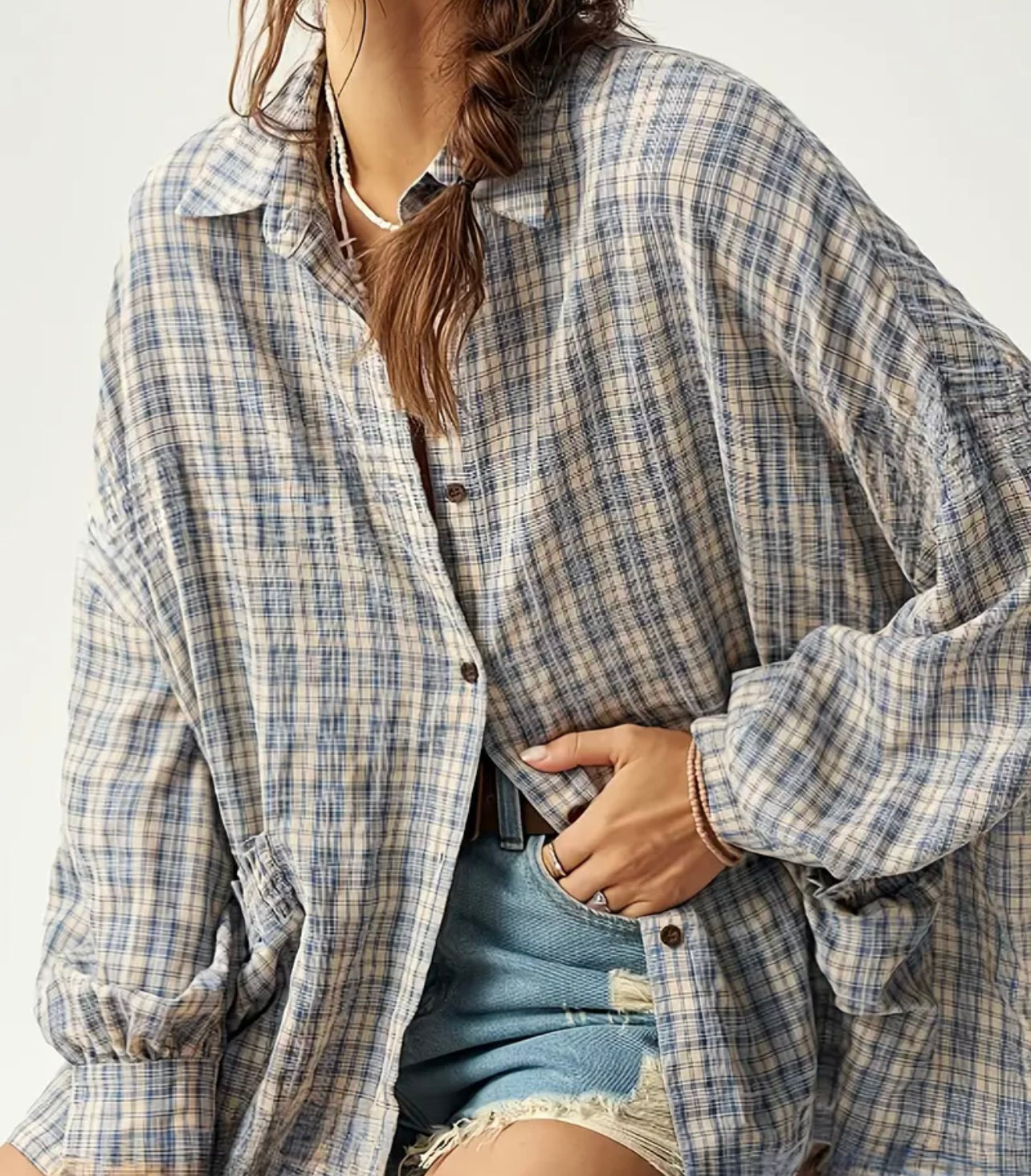 Spring Drop Shoulder Flannel