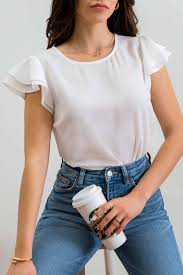 Layered Flutter Sleeve Top