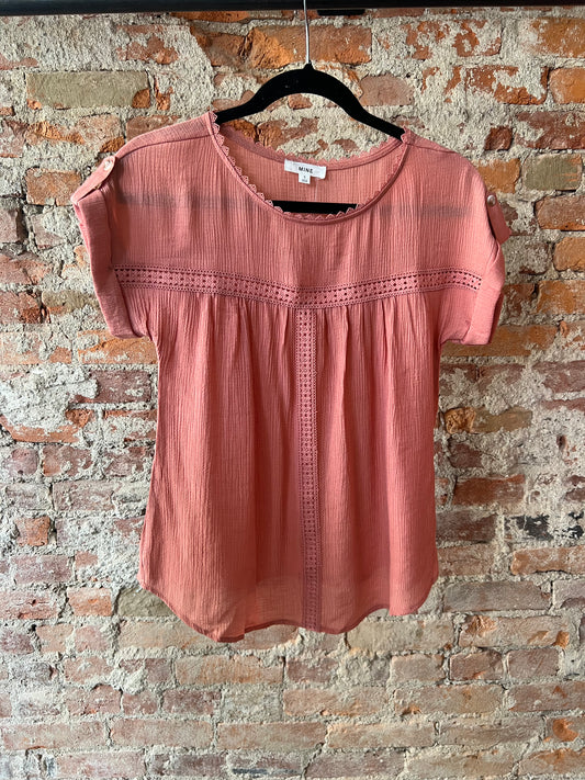 Cap Sleeve Woven Top