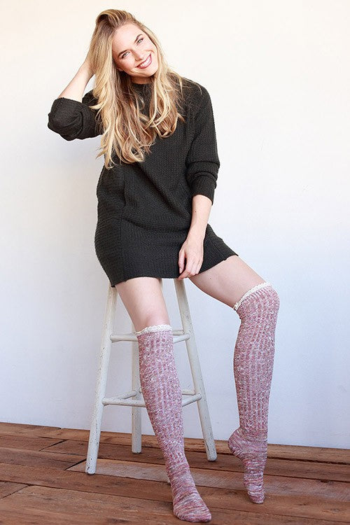 Ribbed Over the Knee Socks