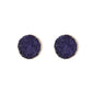 Round Druzy Stud Earrings | Purple